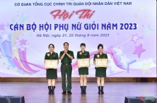 Hội thi Cán bộ Hội phụ nữ giỏi năm 2023 Cơ quan Tổng cục Chính trị ( đồng chí Hải Thanh giải 2)
